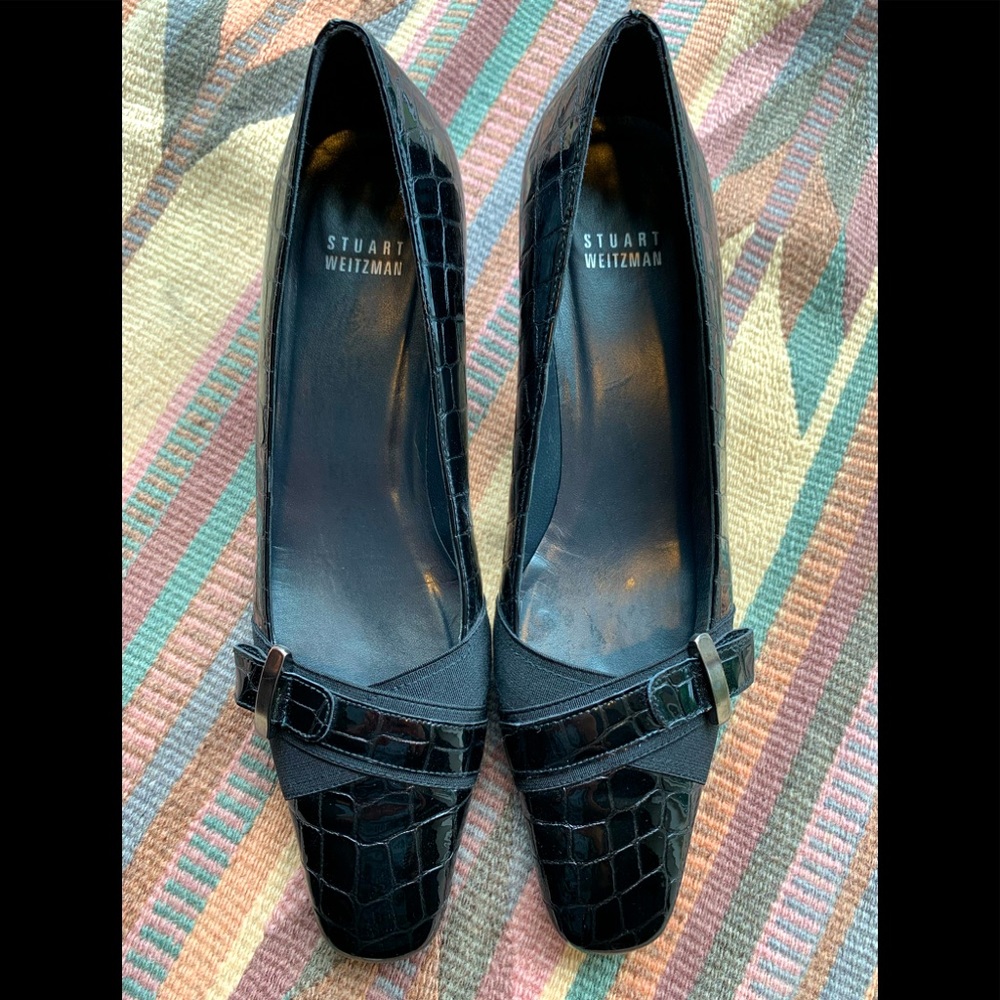 Stuart Weitzman Vintage Kitten Square Toe Heel
